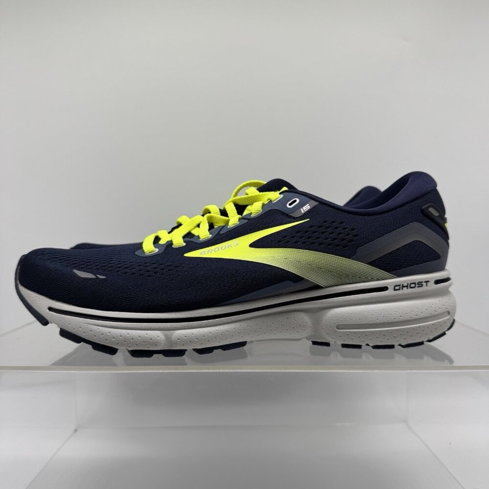 Brand New Brooks Ghost 15 Peacoat Blue Yellow 1103931D429 Running Men’s Size 9